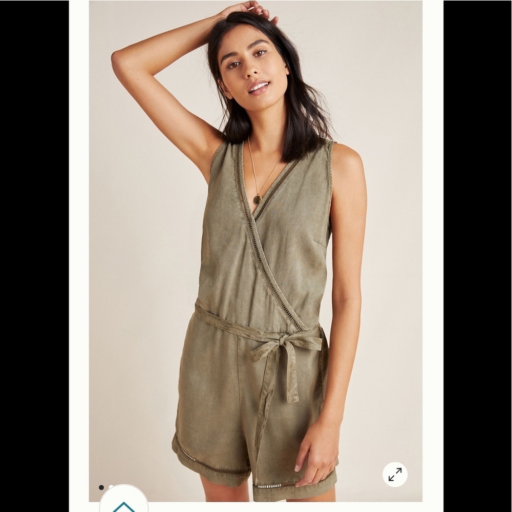 Anthropologie Cloth & Stone Burlingame Romper Lge